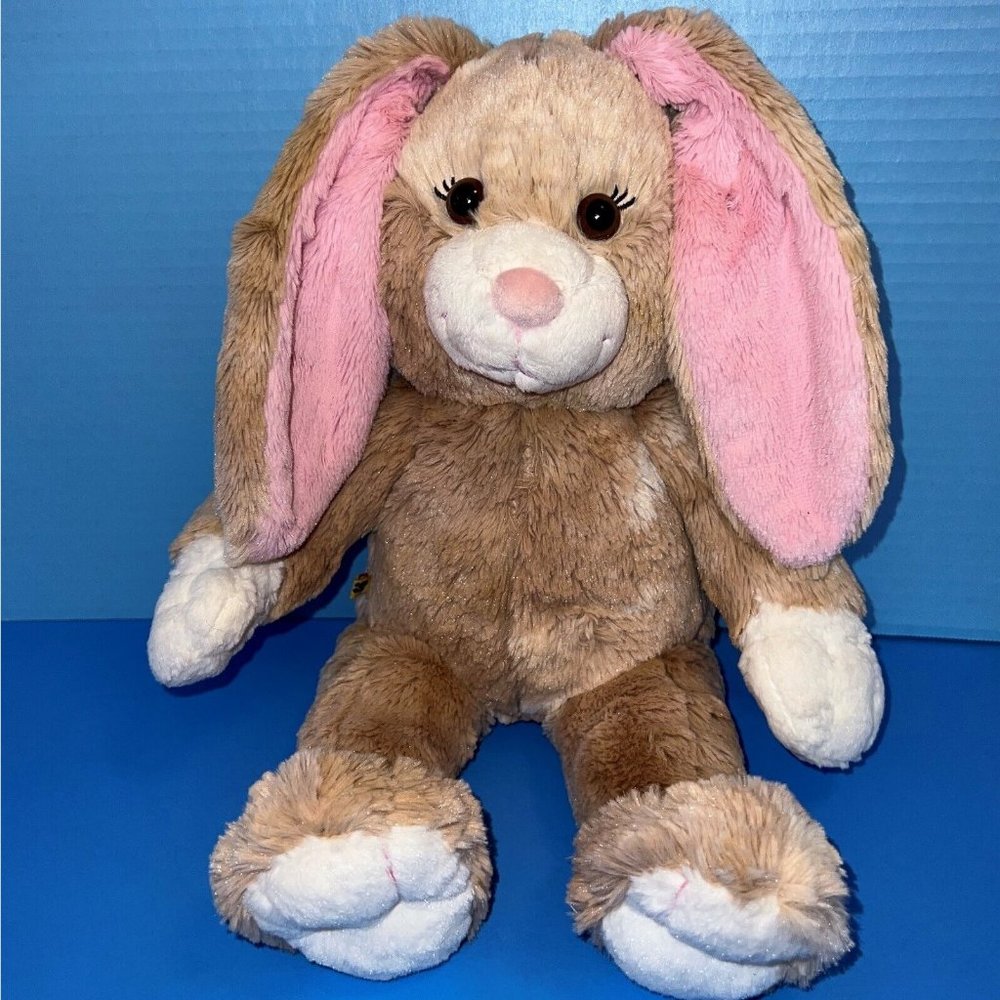 Build A Bear Tan Cinnamon White Swirl Bunny Rabbit 18" Plush Stuffed Animal